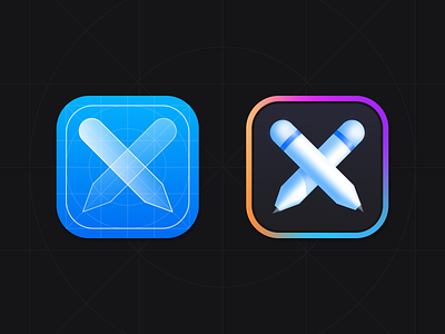 iOS App - Icon 3d 3d logo app design apple application application icon branding dark dark app icon icon design ios ios app iphone logo logodesign mobile pencil sundaycrew uiux