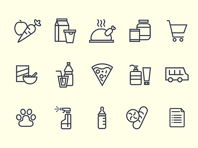 Icons Dribble food icons