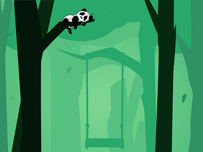 Panda animal illustrations characterdesign graphicdesign green illustration nature panda shades