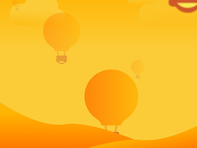 Bulb Parachute creative designer portfolio gradient graphicdesign illustration innovation shades yellow