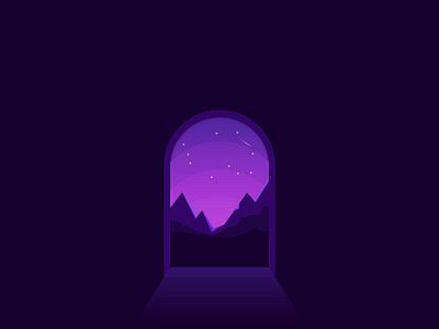 Purple Window creative design designagency graphicdesign illustration perspective purple shades