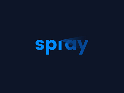 Spray bluegradient creative design designagency graphicdesign illustration logodesign logoinspirations shades wordmark logo