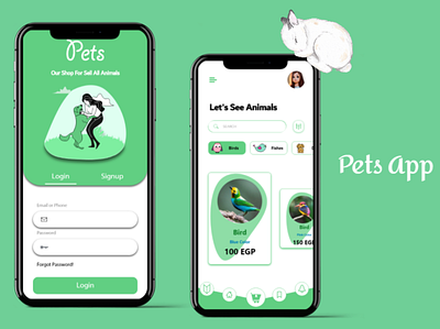 Pets branding design icon logo mobile ui ux
