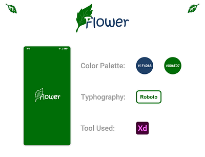 Flower App branding logo ui