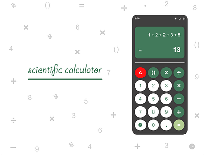 Calculator adobexd graphic design mobile ui ux