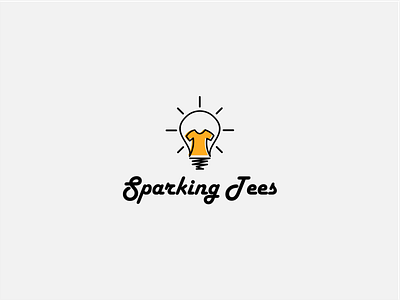 t-shirt with bulb bulb icon idea line art logo monoline t shirt tech