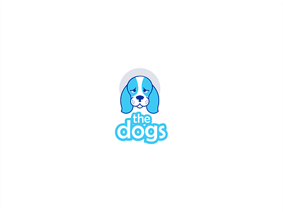 the dogs blue cute cute animal dog dog logo mascot