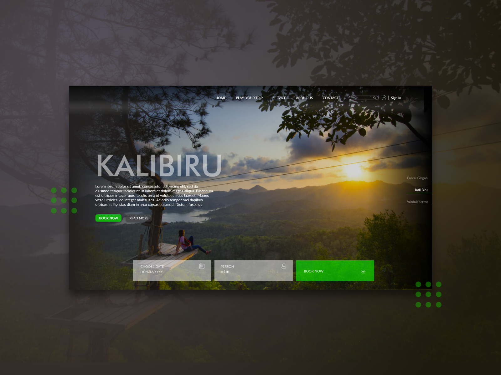 Kulon Progo Travel Landing Page By Aditya Raka On Dribbble