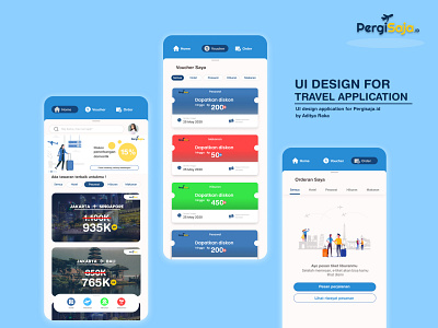 Travel App Pergisaja.id app app ui ux indonesia designer mobile app mobile app design travel app typography ui ux