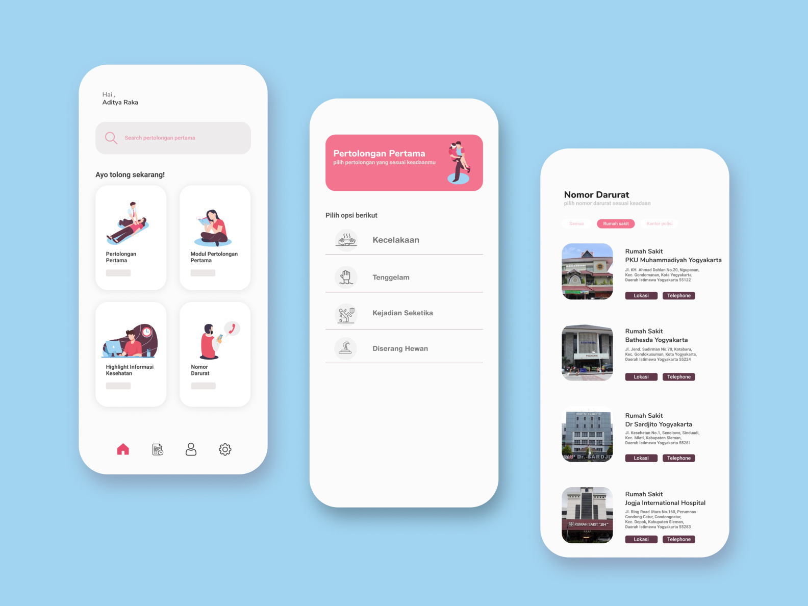 First Aid App We safe by Aditya Raka on Dribbble