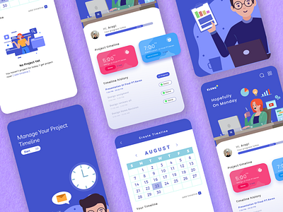 Project Management Timeline ( Eleng ) app app ui ux design indonesia designer mobile app mobile app design mobile design typography ui ui design ux