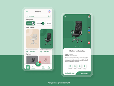 Furniture app - Semong.co app app ui ux design furniture app furniture design indonesia designer mobile app design mobile design mobile ui typography ui ux