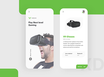 Shinecon VR App design ui ux