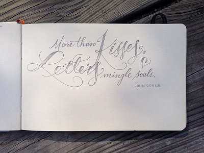 Kisses & Letters illustration lettering sketchbook typography