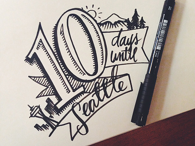 10 Days handlettering illustration lettering typography