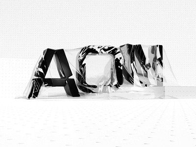 AON experiment 3d 3d art a blender blender 3d blender3d blender3dart cloth experiment logo logotype type type experiment