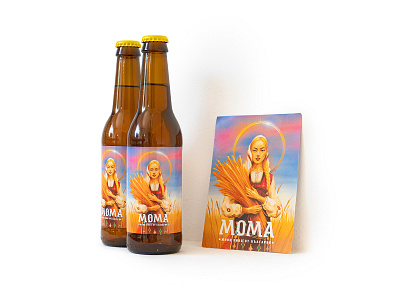 MOMA Beer — Product art artwork beer beer art beer branding beer can beer label girl illustration label label design label packaging package package design packagedesign portrait