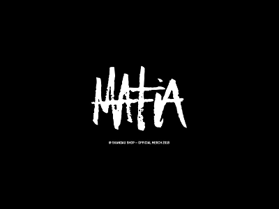 Mafia tee for Skandau band bandmerch brushtype caligrafia caligraphy tee tee design tee shirt tshirt tshirt art tshirt design tshirtdesign typo typography typography art