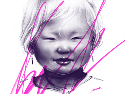 Kid Study art artwork boy character cute draw drawing face illustration kid portrait sketch