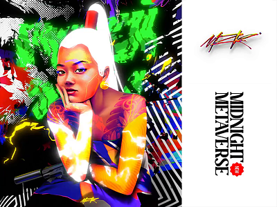 Nuwa ⚡️ Midnight Metaverse art artwork beauty crypto cyber cyberpunk cyborg digital art digitalart female girl illustration neotokyo nft nfts portrait scifi tokyo