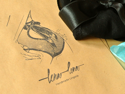 Lena-Lena brand stamp ass brand girl lingerie logo sexy stamp
