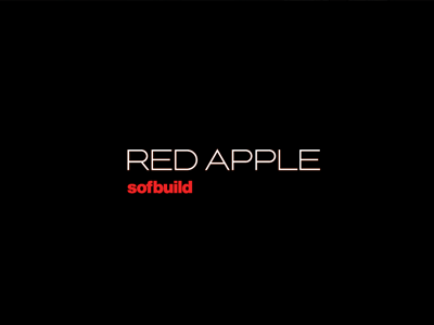 Red Apple logo apple logo logotype red sofbuild typo typography
