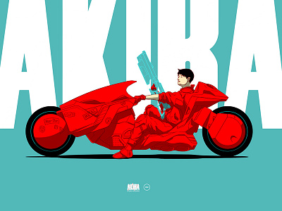 Akira — Kaneda akira anime art bike fan fanart gun illustration kaneda manga red