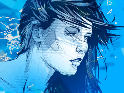 Blue Ariana blue female girl illustration woman