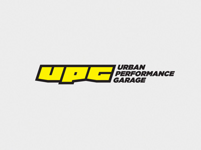 UPG logo auto car drag identity performance race racing