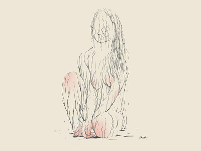 Milkshake Alternative art artwork desire drawing famine girl illustration nude sensual