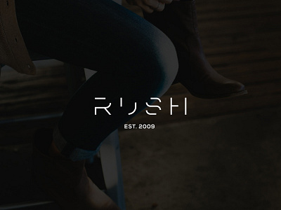 Rush logo clean logo logotype minimal mnml noble simple symbol type typography