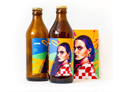 Fearless Beer Label Design artwork beer beer label craft beer drawing girl graphicdesign hrvatska illustraion label visual art