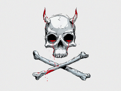 Death of the devil bleed blood death devil illustration photoshop skull