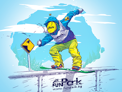 PFO4 2013 freestyle illustration race rail snow snowboard
