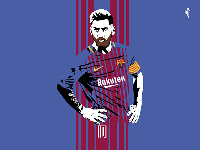 MESSI art design football illustration illustrator vector