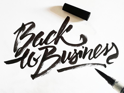 Back to Business brushpen business calligraphy design doodle handdrawn handwriting lettering type typography workday