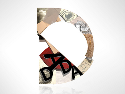 D for Dada alphabet dada design graphic icon illustration lettering style textures type typography