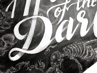 Afraid of the Dark Detail design drawing halloween handlettered handmade layout lettering paper skeleton spooky texture typography