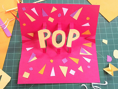 Pop! analogue bright cutout design diy handlettered handmade lettering paper papercutting type typography