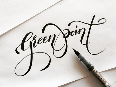 Greenpoint brooklyn brush calligraphy freehand greenpoint handlettering handwriting illustration lettering new york nyc typography