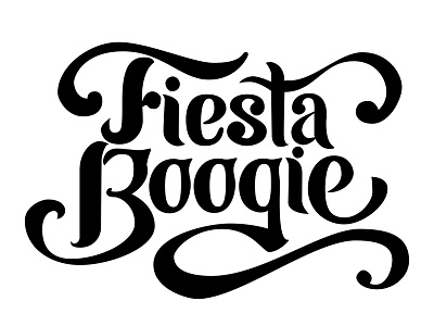 Fiesta Boogie Logo calligraphy design handlettering illustration illustrator lettering logo logotype type typography vector
