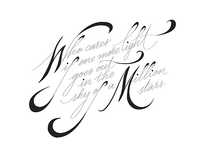 One more light calligraphy design freehand handlettering illustration ink lettering line simplistic type typography vector