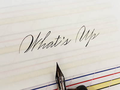 What's Up calligraphy classical cursive freehand handlettered handwriting illustration ink lettering spencerian type typography