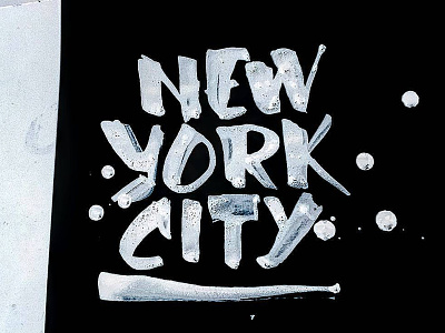 New York City black and white design grundgy handdrawn handlettering illustration ink lettering new york city texture type typography