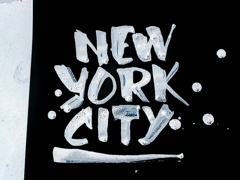 New York City texture black and white grundgy new york city handdrawn illustration design typography type ink handlettering lettering