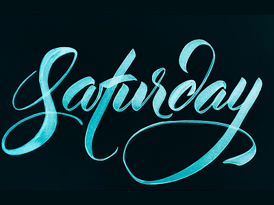 Saturday brush brush pen design handlettering handwriting handwritten illustration lettering saturday texture type typography