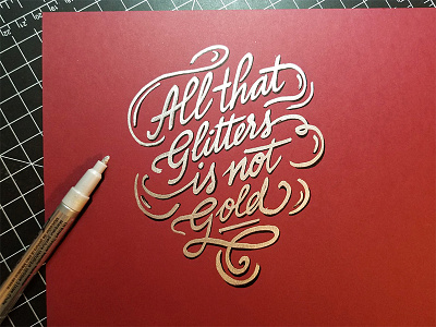 All that glitters calligraphy design doodle freehand gold handlettering handwriting illustration layout lettering silver typography