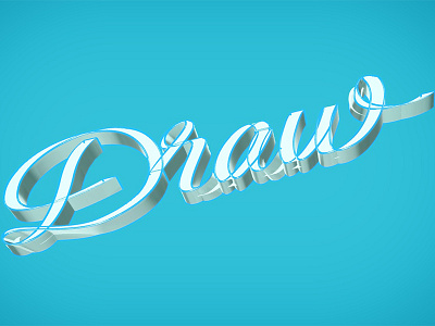 Draw! 3d calligraphy digital draw handwriting illustration ipad pro lettering type typography umade wireframe