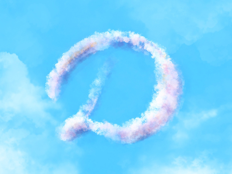 D drawing procreate clouds sky design calligraphy lettering typography type illustration letter d