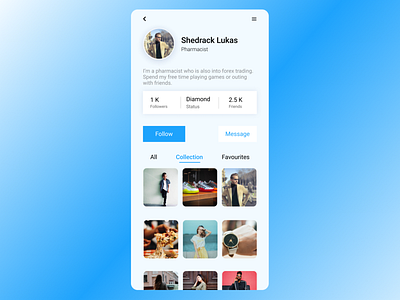 Daily UI 006 - User Profile 006 daily ui dailyui design dribbble dribbble shot dribble figma graphic design mobile design ui uiux user interface user profile